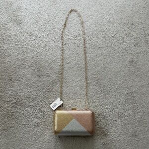 Whiting and Davis Elegant Gold and Silver Clutch Bag